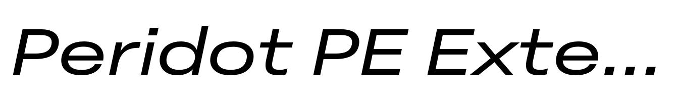 Peridot PE Extended Italic